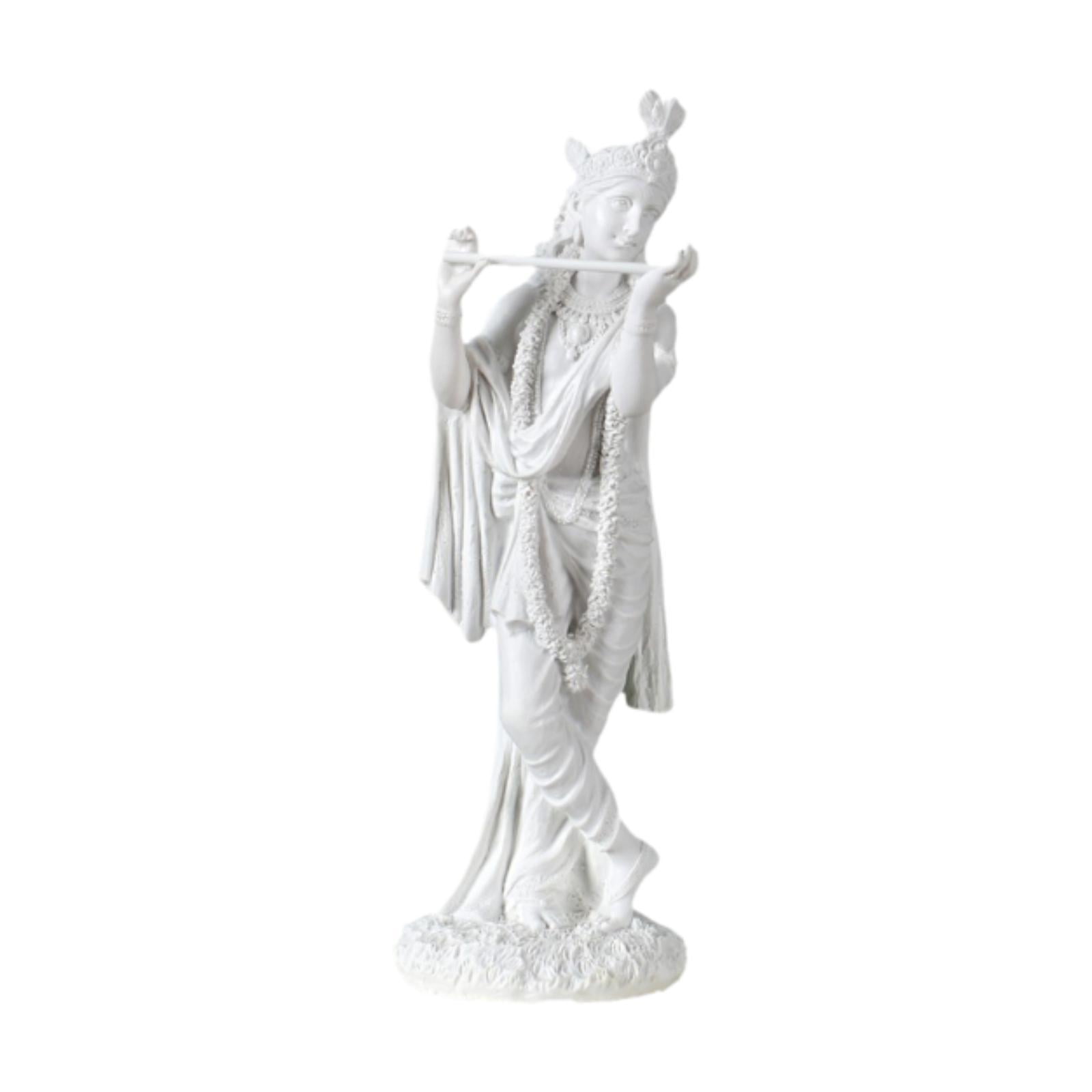 TISHITA Krishna Figurine Decorative Statue Resin Indian God Figure Sculpture Ornament Unique Artistic Craft Suitable for Home Office Desktop Holiday Gift