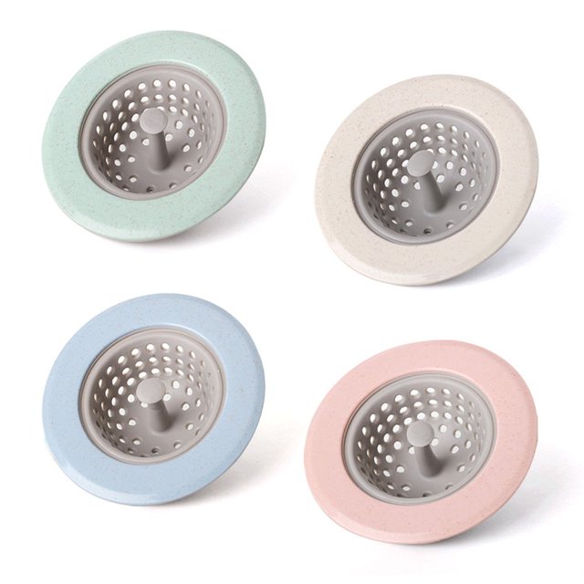 4 Uds colador de silicona para fregadero de cocina, colador de eliminación de basura, tapón receptor de drenaje para fregadero, cubierta de drenaje, cesta para fregadero de cocina