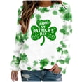 thumbnail image 3 of Jacenvly St. Patrick'S Day Shirts for Women Clearance Fashion Long Sleeve T-Shirts for Women Soft Comfortable Crewneck Sweatshirt Womens Printed T-Shirt Blouse Round Neck Casual Tops Green, 3 of 3