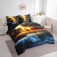 thumbnail image 3 of Homewish Teens Adults Natural Disaster Lightning Bedding Comforter Set 7 Pieces,Ocean Sea Theme Full Bedding Set Lightweight,Abstract Gradient Fitted Sheet Flat Sheet,Lightweight Room Decor, 3 of 8