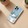 thumbnail image 3 of SKLYDDI Multicolor Snowy Forest for iPhone 13 Pro Case - Red Berries, Snowflakes, Light Blue House, TPU Flexible, Aesthetic Cute, 3 of 7