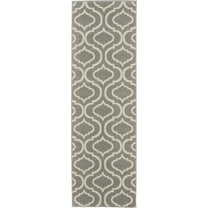 HomeRoots 7' Gray Moroccan Power Loom Runner Rug