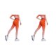 thumbnail image 4 of Minnieouse Pantalones de Yoga para mujer, pantalones transpirables suaves absorbentes de sudor, pantalones de cintura alta, ropa deportiva para Naranja METRO 2piezas, 4 of 6