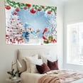 thumbnail image 4 of Christmas Tapestry Wall Hanging 71x60 Inch Winter Snowman Christmas Tree Decorations Wall Tapestry for Bedroom Living Room Dorm Home Party Decor, 60X40IN, 4 of 5