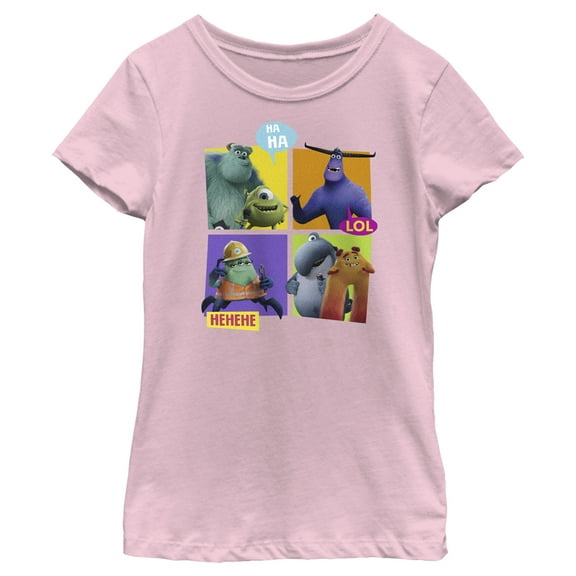 Girl's Monsters at Work Monster MIFT Crew  Graphic Tee Light Pink X Small