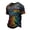 Dark Gray, variant on Men's Casual Round Neck Short Sleeve Rainbow Print T-Shirt - Colorful Pattern Summer Beach Top Breathable Lightweight T-Shirts for Men Vacation,Black L