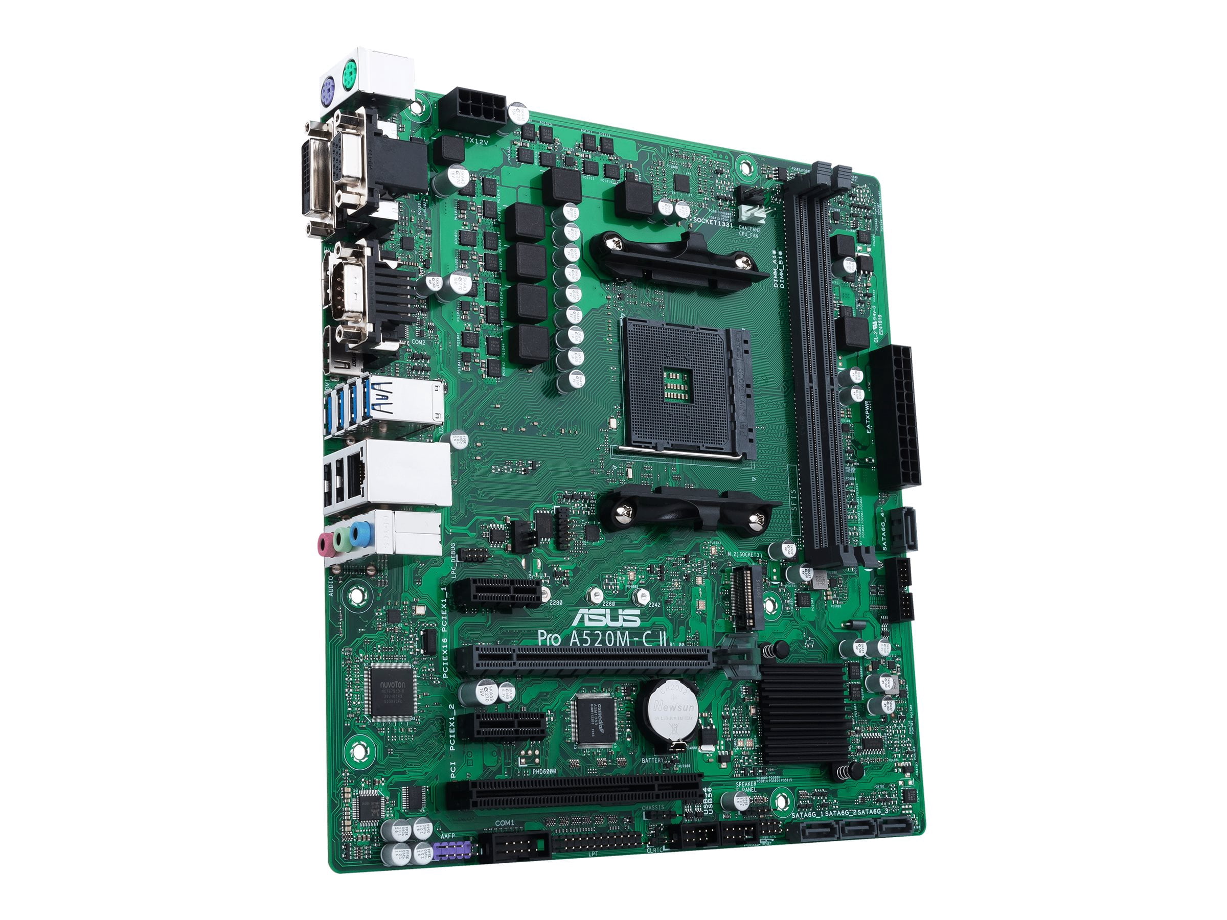 Asus A520M-C II/CSM Desktop Motherboard - AMD Chipset - Socket AM4 - Micro ATX - Ryzen 3, Ryzen 5, Ryzen 7, Ryzen 9, Ryzen 3 PRO, Ryzen 5 Pro, Ryzen 7 PRO, Ryzen 9 PRO Processor Supported DDR4 SDRAM M