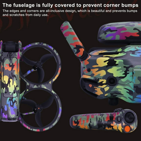 1 Set Drone Sticker for DJI Avata 2 Waterproof Sun Resistant Removable Anti-scratch Quadcopter Protective Film Skin Wrap Decal Drone Accessories