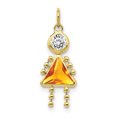 thumbnail image 1 of Collier Pendentif Pierre de Naissance Fille en Or Jaune 10k, 1 of 6