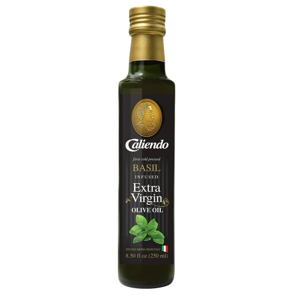 Caliendo Premium Basil Infused Extra Virgin Olive Oil, Authentic Italian 8.5 Fl Oz (250 ml) Bottle