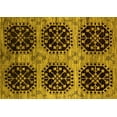 thumbnail image 1 of Ahgly Company Machine Washable Indoor Rectangle Oriental Yellow Industrial Area Rugs, 7' x 10', 1 of 4