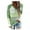 Green, variant on Womens Sweaters V Neck Color Blocking Plus Size Long Sleeve Loose Fit Trendy Casual Hollow out Tops Hot Pink M