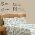 thumbnail image 4 of THD Rose Toile Floral Bed Sheets - 4 Piece Bed Sheet Set - Wrinkle Resistant & Ultra Soft - Fits Mattresses up to 15 Inches Deep, 4 of 6