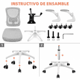 thumbnail image 2 of Silla de Oficina Ergonómica Giratoria con Malla Negra, Altura Ajustable y Asiento Acolchado, 2 of 5