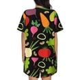 thumbnail image 3 of Picia Cartoon Vegetables Pajamas Sets for Women Soft Short-Sleeved Pjs with Lounge Shorts Two Piece Sleepwear-3X-Large, 3 of 9