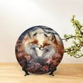 thumbnail image 6 of Honeii Romantic Flower Fox Print Elegant Bone China Decorative Plate, Porcelain Plate,Art Crafts,Ceramic Ornaments for Home Office Wall Decor-10in, 6 of 6