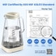 thumbnail image 2 of GLACIER FRESH Jarra de agua de vidrio para grifo y agua potable con membrana y filtro activado, reduce el sabor a cloro y plomo, materiales de grado alimenticio y sin BPA, 10 tazas, color blanco, 2 of 5