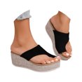 thumbnail image 2 of MKLEKYY Sandalias Flexibles de Cuña para Mujer, Zapatos Transpirables para Exteriores, Suela Gruesa, Informales, de Moda y para El Tiempo Libre., 2 of 4