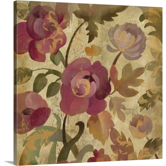 Great BIG Canvas | "Shimmering Garden I" Canvas Wall Art - 20x20