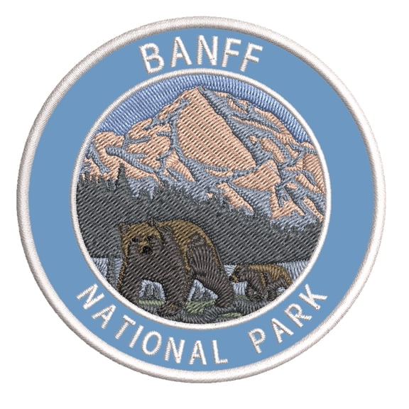 Banff National Park Embroidered Patch Iron/Sew-On Applique Travel Souvenir