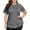 Dark Gray, variant on Karight Plus Size Workout Tops for Women Short Sleeve Loose fit Shirts Athletic Gym Yoga Clothing