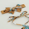 thumbnail image 4 of Western Baby Girls Letter Cow Print Halter Crop Tops Ripped Denim Jeans Shorts, 4 of 6