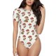 thumbnail image 1 of Balery Mushroom Body de cuello redondo de manga corta para mujer Tops de manga corta Tops básicos-Small, 1 of 7