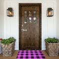 thumbnail image 6 of Bingfone Purple Black Buffalo Plaid Door Mat 16"x24" Front Entrance Non-Slip Low Profile Washable for Entryway, 6 of 9