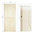 thumbnail image 3 of BELLEZE 36 Inch DIY Sliding Interior Barn Door, Farmhouse - Unfinished, 3 of 5