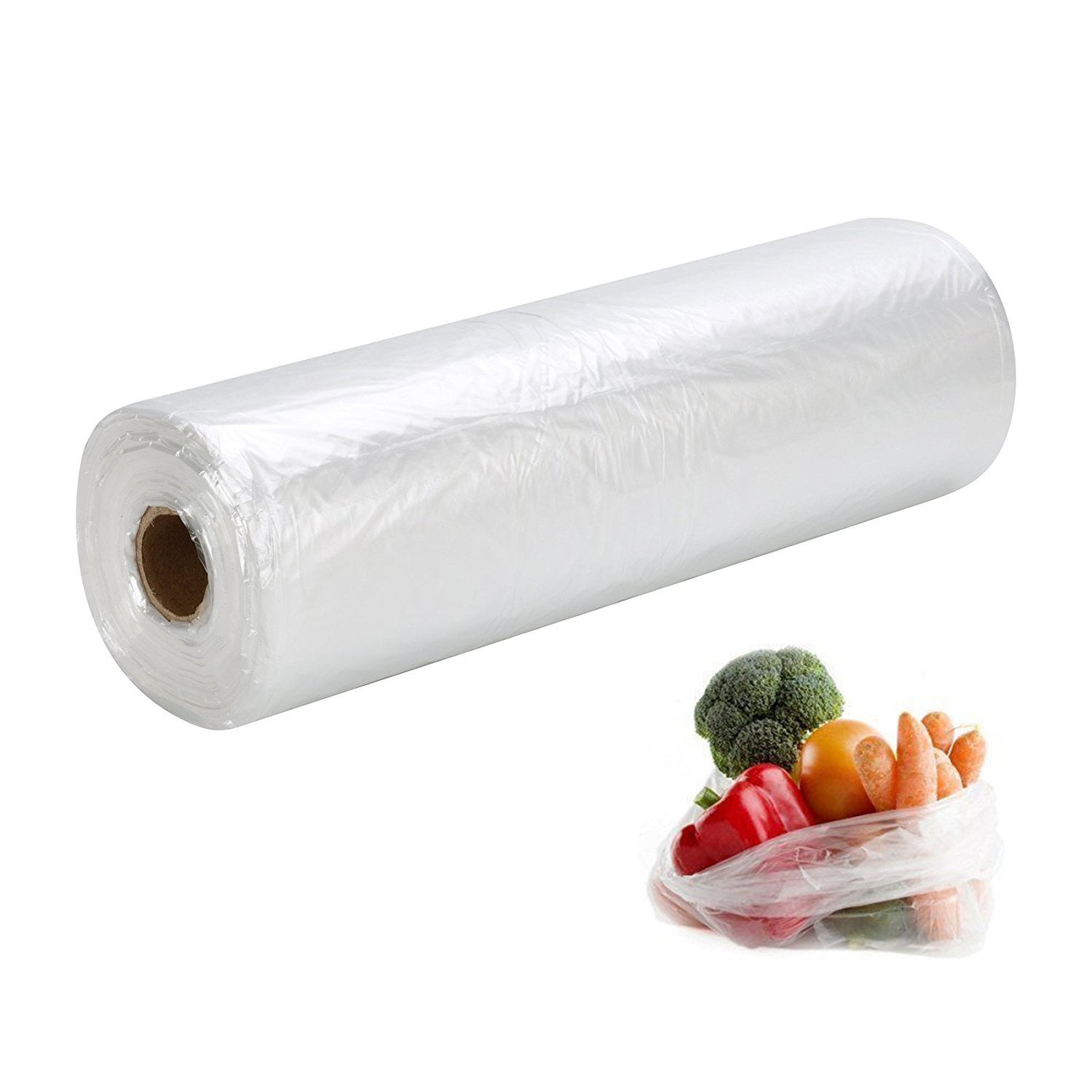 2 Roll of 350 Bags 16''x20'' Plastic Produce Clear Bag Food Storage Kitchen Tool 