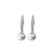 Luxury Designs Boucles d'Oreilles Ladies Sterling Silver Pearl & CZ Leverback – image 1 sur 3