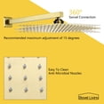 thumbnail image 6 of Boyel Living Bathroom Luxury Shower System Set 12 Inch Rainfall Shower Head System High Pressure Rainfall Shower Faucet in Brushed Gold Shower Head,Wall Mounted, 6 of 7