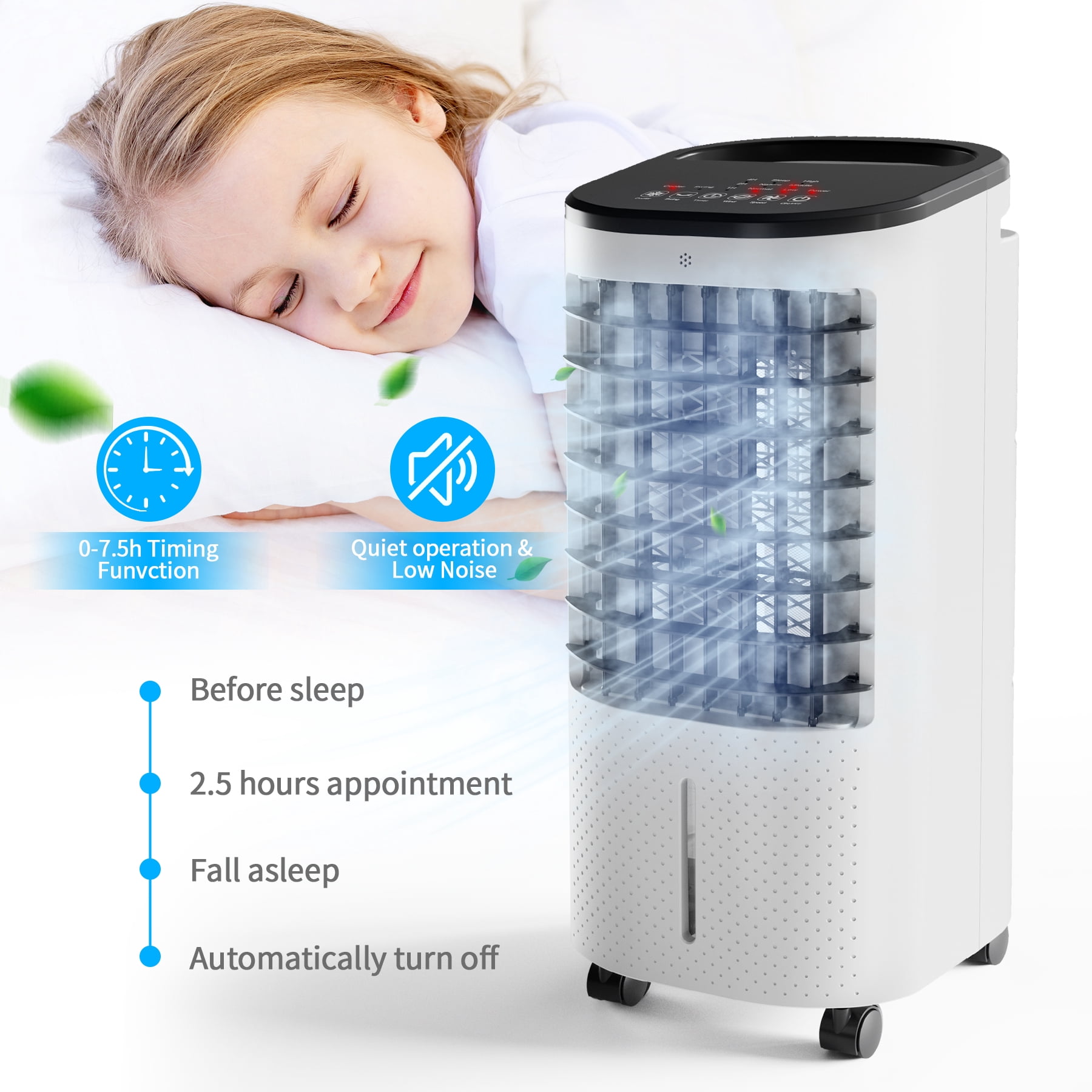 SUGIFT 206 Evaporative Portable Air Cooler Fan & Humidifier, White