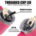 thumbnail image 5 of AQUAPHILE Insulated Tumbler with Leak-proof Lid and Straw, 40 oz Insulated Stainless Steel Coffee Mug with Handle, Travel Coffee Mug，Rubine Red, 5 of 7