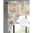 thumbnail image 2 of Coastal Shell Conch Swag Valances for Windows, Small Curtains Drapes, Summer Beach Starfish Burlap Kitchen Window Curtains Over Sink Rod Pocket Window Treatment Valance for Bedroom/Bathroom 56"x36", 2 of 5