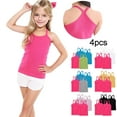 thumbnail image 7 of ZACPNCV 4 Pieces Girls Dance Tank Tops Racerback Camisole Undershirts Spaghetti Strap Camis Dance Clothes Tank Tops for Girl White 12-13 Years, 7 of 7