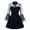 Navy Blue, variant on Women's Vintage 1950s Cocktail Party Prom Tea Dress Summer Long Bell Sleeve Retro flared A-line Swing Casual Dresses L Wine Red