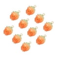 thumbnail image 1 of Unique Bargains 10 Pcs Orange Flower Rose Bud Charm Pendants Acrylic Cute Floral Flower Charm for Necklaces DIY Crafts, 1 of 6