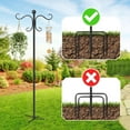 thumbnail image 3 of 76 Inch Adjustable Double Shepherds Hooks for Outdoor Heavy Duty, Two Sided Garden Bird Feeder Pole for Hanging Plant Baskets, Solar Lights, Weddings Decor, 3 of 6