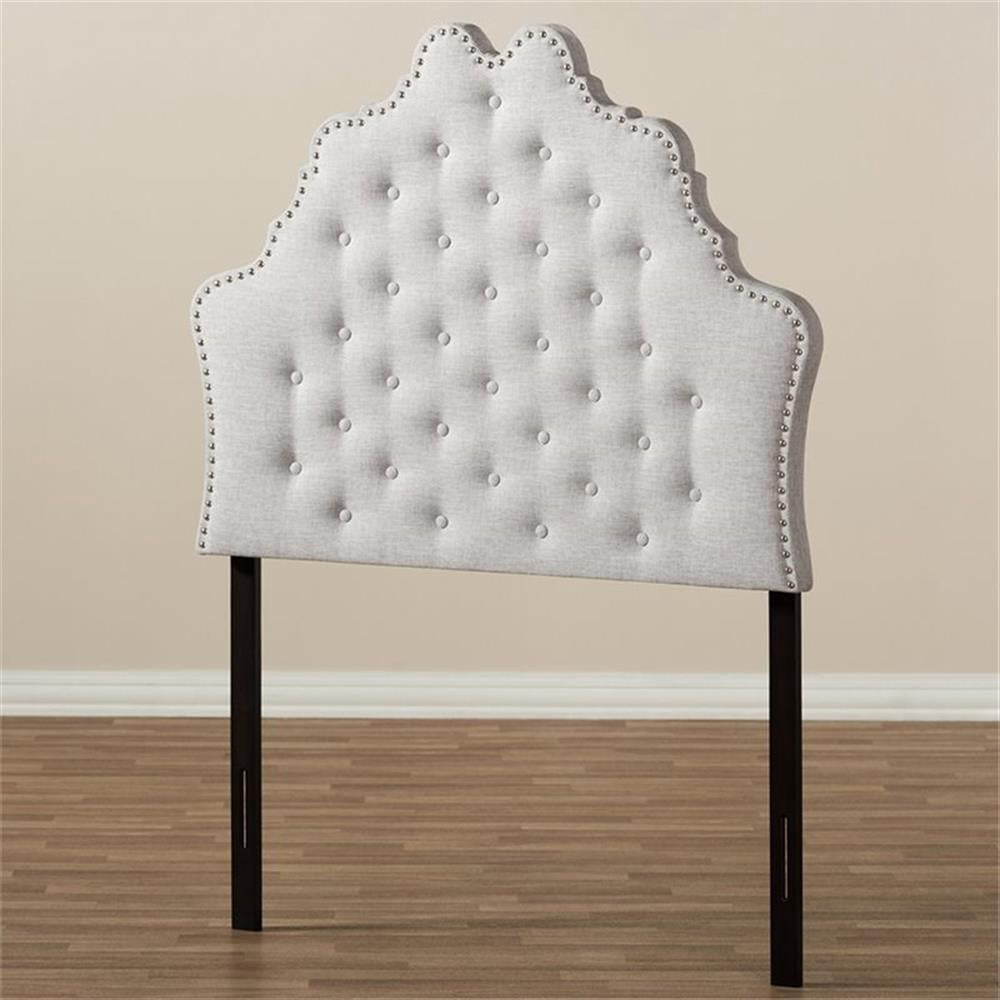 Baxton Studio Hilda Modern and Contemporary Greyish Beige Fabric Twin Size Headboard,Wholesale Interiors