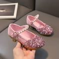 thumbnail image 6 of MEZZALL Fashion Summer Children Sandals Girls Casual Shoes Low Heel Buckle Shiny Pearl Sequins Dress Dance Shoes Lovely Toddler Footwear, Pink, 9.5-10 Years, 6 of 6