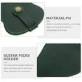 thumbnail image 3 of WRISTBIQUE Guitar Picks Holder Dark Green PU Material Foldable Storage Bag for Instrument Picks, 3 of 6