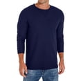 thumbnail image 2 of GIRUNS Mens Waffle Crew Neck Long Sleeve Pullover Shirts Casual Lightweight Fitted Basic T-Shirt, 2 of 6