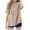 Khaki, variant on Taqqpue Girls Button Down Shirts Kids Short Sleeve V Neck T Shirts Casual Collared Cute Blouse Summer Classic Tops Shirt