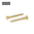 thumbnail image 3 of 100pcs M2 x 16mm Flat Head Slotted Brass Wood Screws, 3 of 5