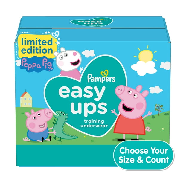 Pampers Easy Ups Girls Training Pants Peppa Pig Size 4T5T, 66 Count