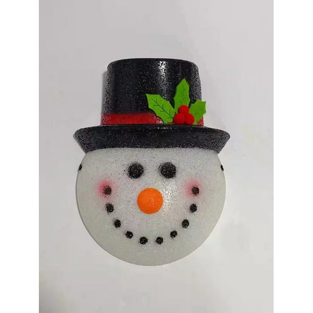 Pantalla decorativa de exterior con diseño de muñeco de nieve para porche, garaje, puertas laterales y otras decoraciones navideñas.