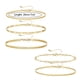 thumbnail image 2 of Juego de pulseras de cadena de cuentas de oro para mujer, pulsera de eslabones de cadena de oro fino y delicado chapado en oro real de 15 quilates, pulseras de oro ajustables apilables, joyería para, 2 of 5