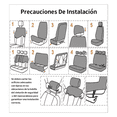 thumbnail image 4 of "Universal Auto Asiento Cuero Funda Lavables 9pzs Accesorios Malubero  Gris negra ", 4 of 5