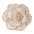 thumbnail image 3 of Flower Brooch Elegant Decorative Accessory Decor Ornament for Coat Suit Cover Up White, 3 of 12
